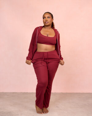 GIP_171 (three piece 2) A model wearing the Rêverie Collection Three Piece. Standing with the front, facing the camera.