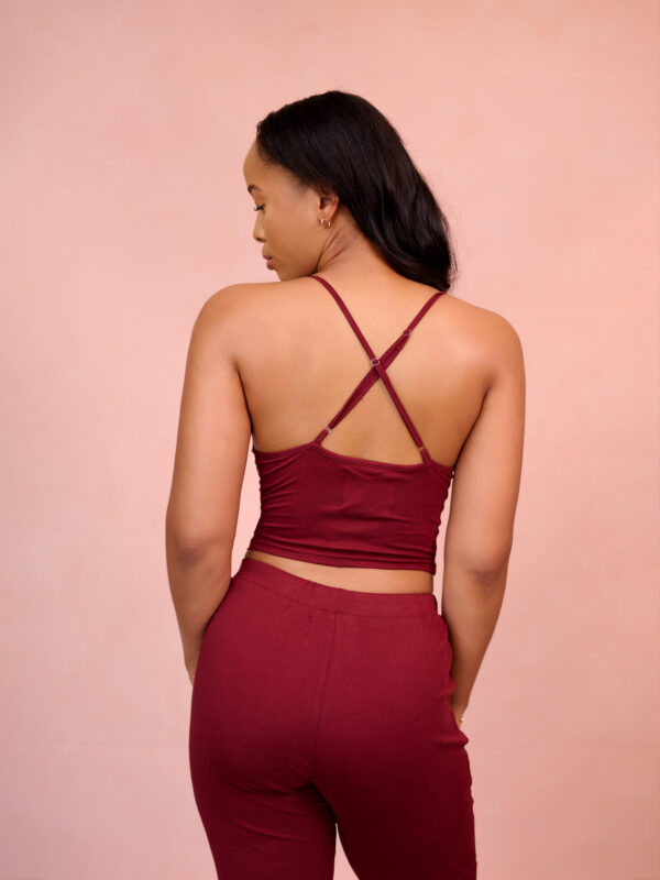GIP_327 (two piece 3) A model wearing the Rêverie Collection Two Piece. Standing with the back, facing the camera.