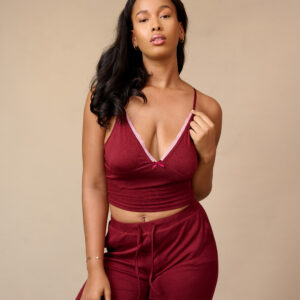 A model wearing the Rêverie Collection Two Piece. Standing with the front, facing the camera.